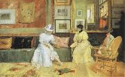 William Merrit Chase A Friendly Call oil painting picture wholesale